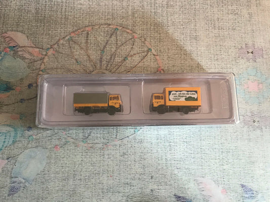Voiture Miniature Set Lot de 2 Camions Magirus Deutch Poste DBP Brekina 1/87 HO