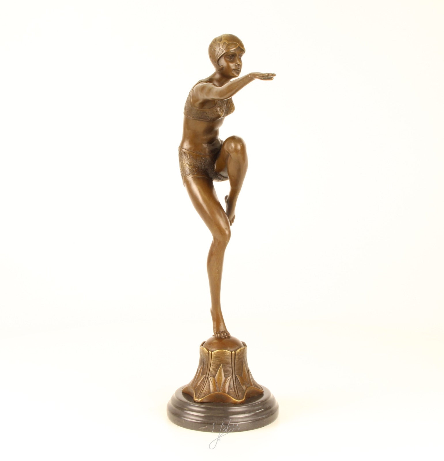 Statue Sculpture Bronze Art Déco Nouveau Danseuse Avec Brio DSBJ-25 Moderne