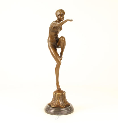 Statue Sculpture Bronze Art Déco Nouveau Danseuse Avec Brio DSBJ-25 Moderne