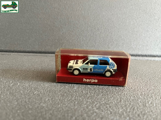 Voiture Miniature Volkswagen VW Golf GTI Olivetti Herpa au 1/87 HO