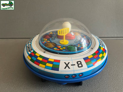 Jouet Ancien à Pile Vaisseau Spacial Space Ship X-8 TM Made in Japan Vintage