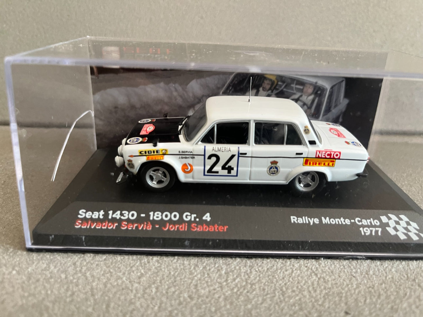 Voiture Miniature Seat 1430 - 1800 Gr. 4 Rallye Monte Carlo 1977 au 1/43