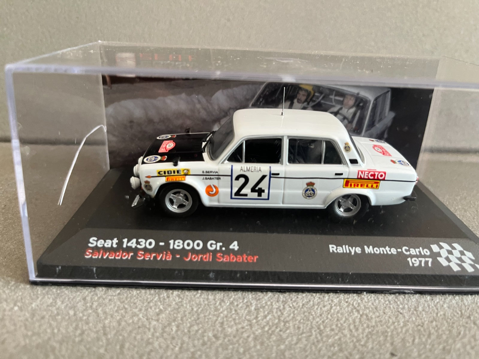 Voiture Miniature Seat 1430 - 1800 Gr. 4 Rallye Monte Carlo 1977 au 1/43