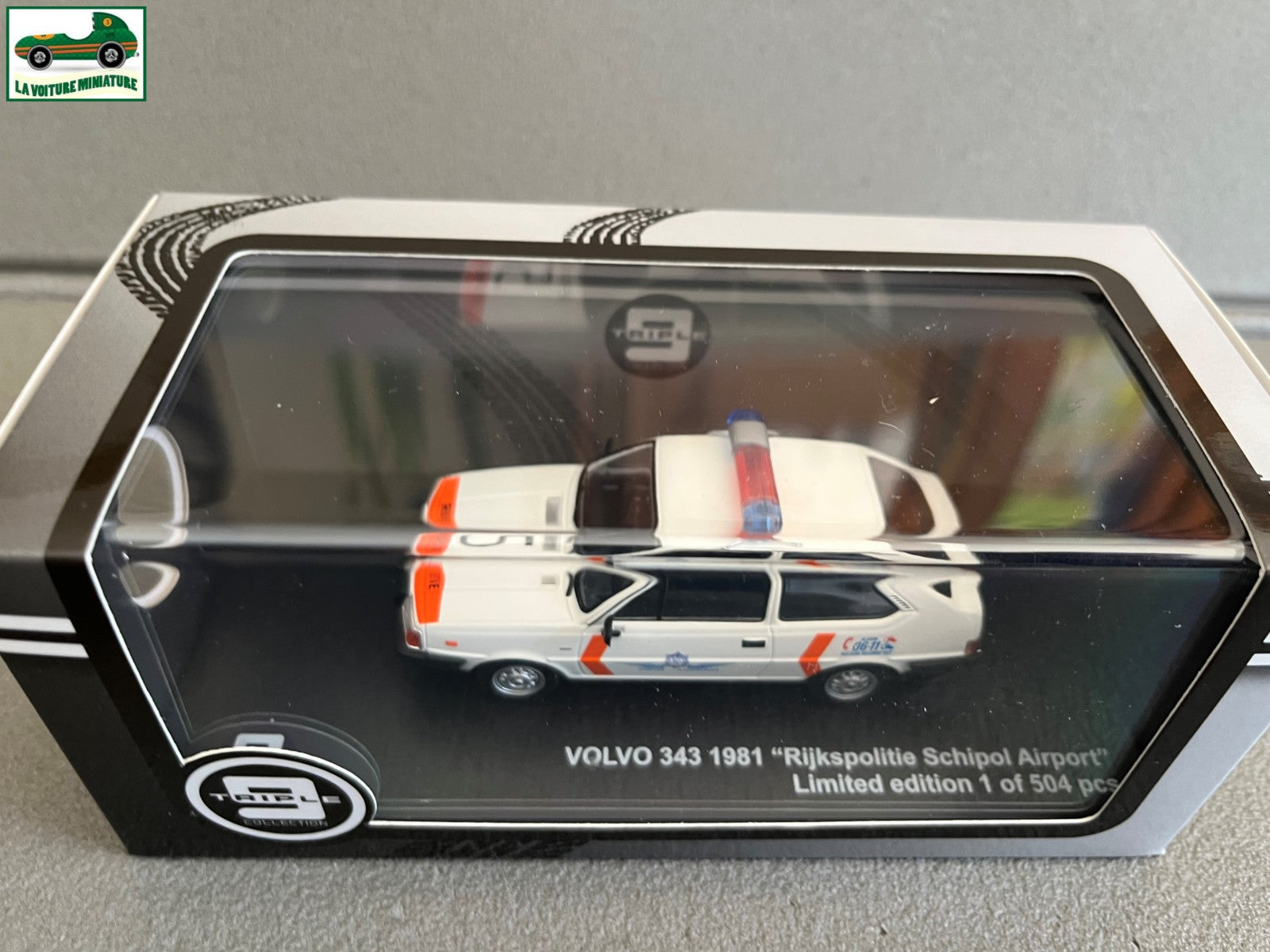 Voiture Miniature Volvo 343 1981 Police Triple 9 au 1/43