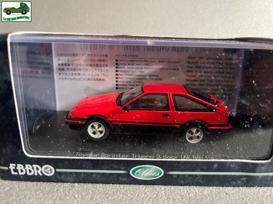 Voiture Miniature Toyota Sprinter Trueno AE 86 1983 Ebbro 1/43