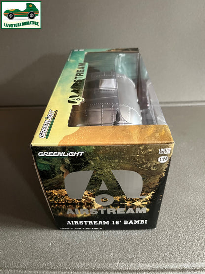 Voiture miniature Caravane AirStream 16 Bambi Greenlight au 1/24