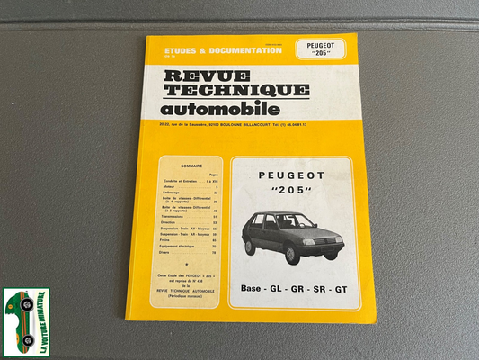 Livre Revue Technique Automobile Peugeot 205