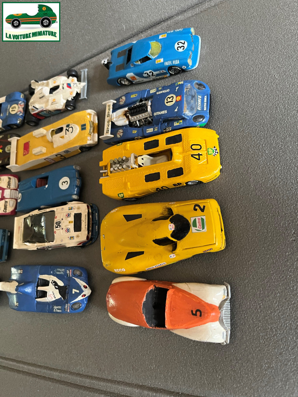 Miniature Lot 15 Voiture Modifiées Repeinte Kit monté  1/43 Défauts Pièces HS
