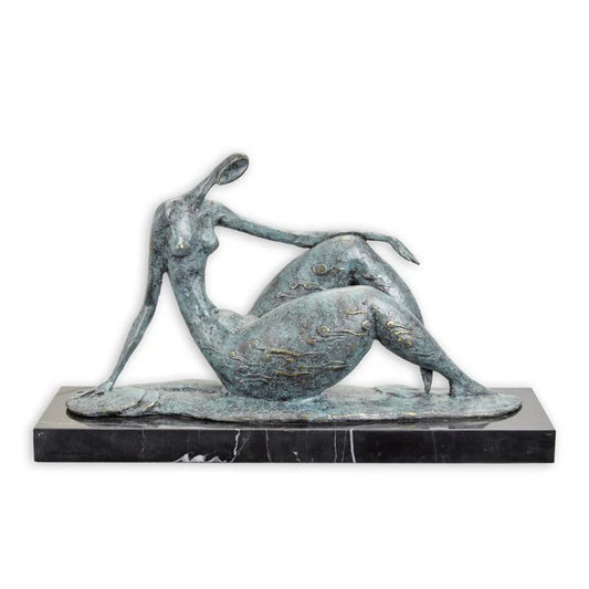 MODERNISTE STATUE MODERNE SCULPTURE BRONZE EROTIQUE FÉMININ