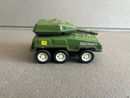 Jouet Ancien Voiture Miniature Militaire Char Tank Blindé 6 roues Gozan Spain