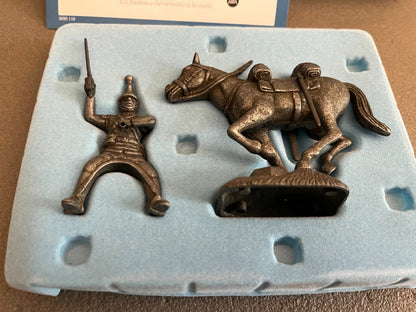 Soldats MHSP Campagnes de 14-18 Officier Cuirassiers et le cheval Atlas Plombs