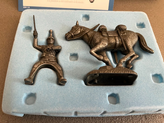 Soldats MHSP Campagnes de 14-18 Officier Cuirassiers et le cheval Atlas Plombs