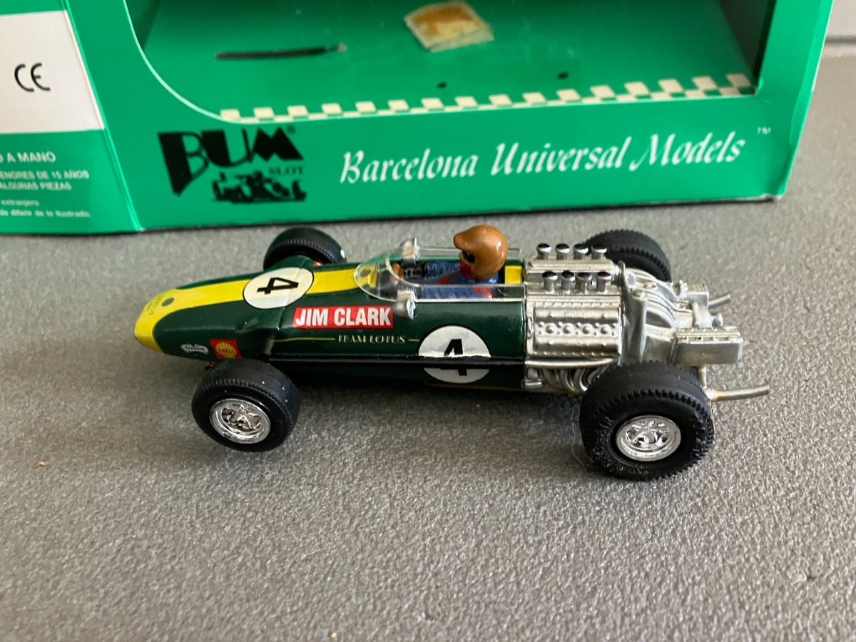 Voiture Miniature Circuit Formule 1 Lotus 49 B Jim Clark 1968 BUM Slot 1/32