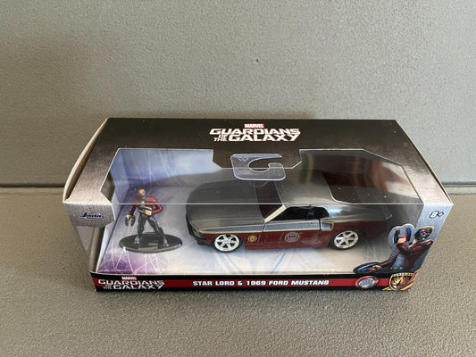 Voiture miniature 1969 Ford Mustang Star Lord Marvel Gardiens Galaxie Jada 1/32