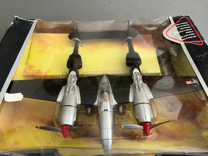Ancien Avion miniature Militaire Vintage Die Cast Plastique P-38J Toy Mark 1/48