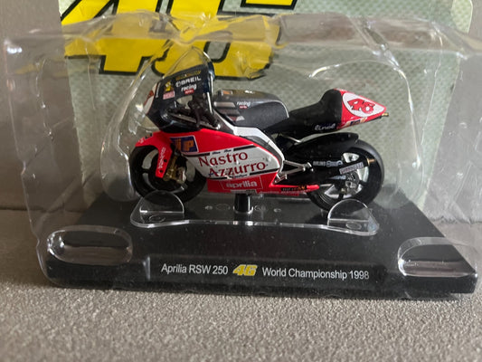 Moto GP miniature Valentino Rossi 46 Aprilia RSW 250 Championship 1998 1/18