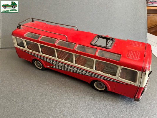 Jouet Ancien Bus Tôle Joustra autobus Setra Transeurope Vintage