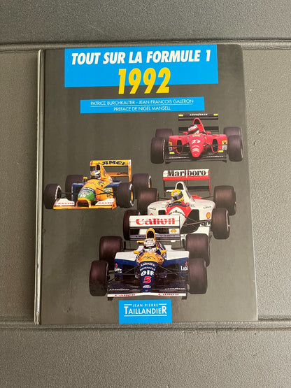 Livre Voiture Automobile Tout sur la Formule 1 1992 Taillandier F1