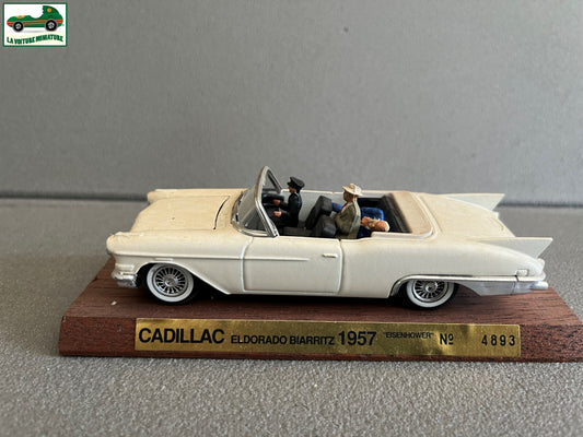 Ancienne Miniature Voiture Cadillac Eldorado Eisenhower  1957 Solido Bois 1/43