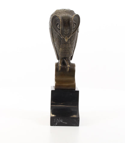 Statue Sculpture Bronze Art Déco Nouveau Hibou Chouette DSBJ-50 Moderne