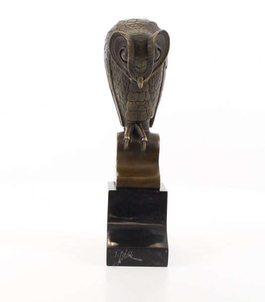 Statue Sculpture Bronze Art Déco Nouveau Hibou Chouette DSBJ-50 Moderne