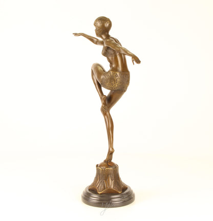 Statue Sculpture Bronze Art Déco Nouveau Danseuse Avec Brio DSBJ-25 Moderne