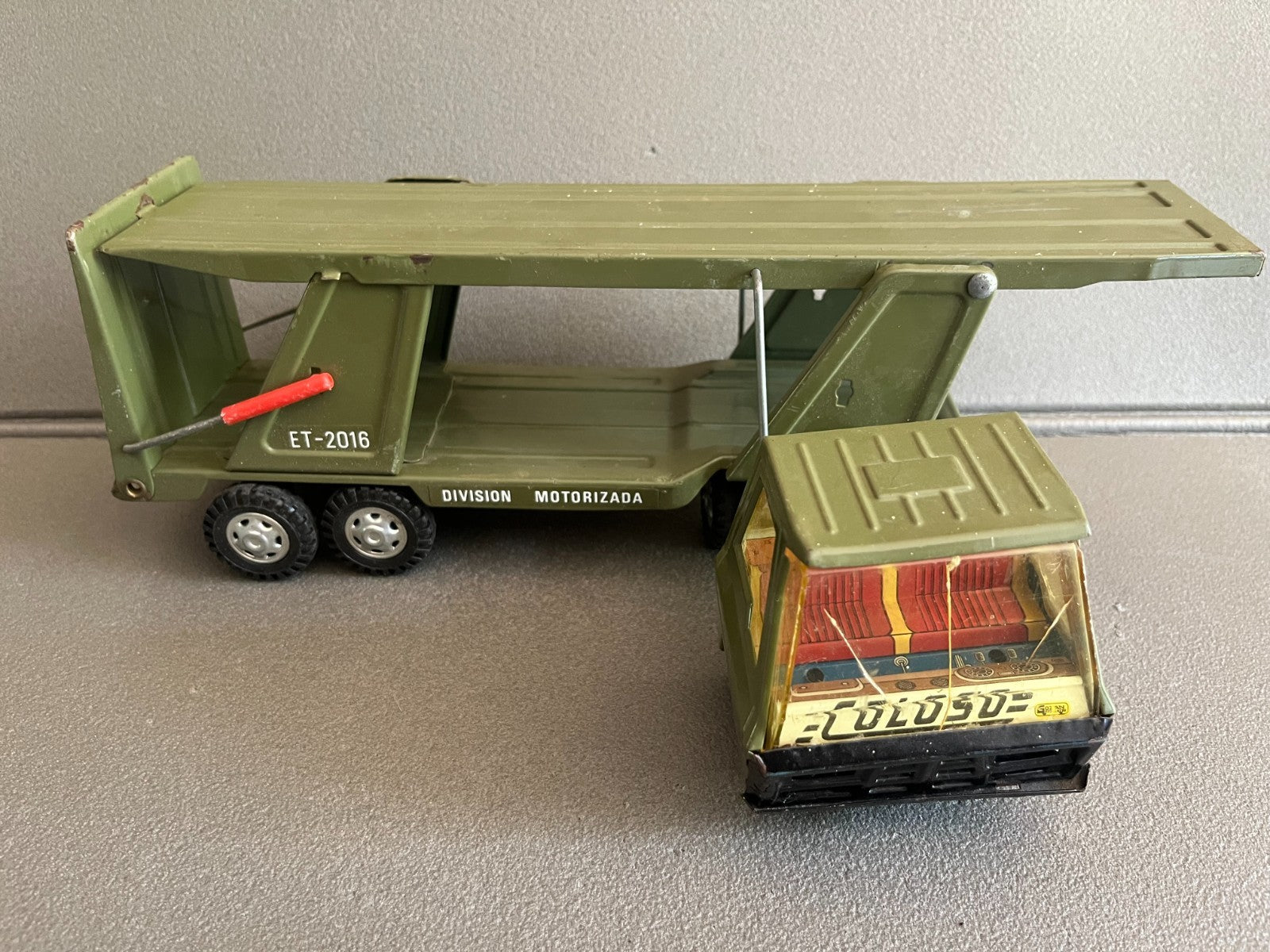 Jouet Ancien Voiture Miniature Camion porte Voiture Coloso Gozan Spain