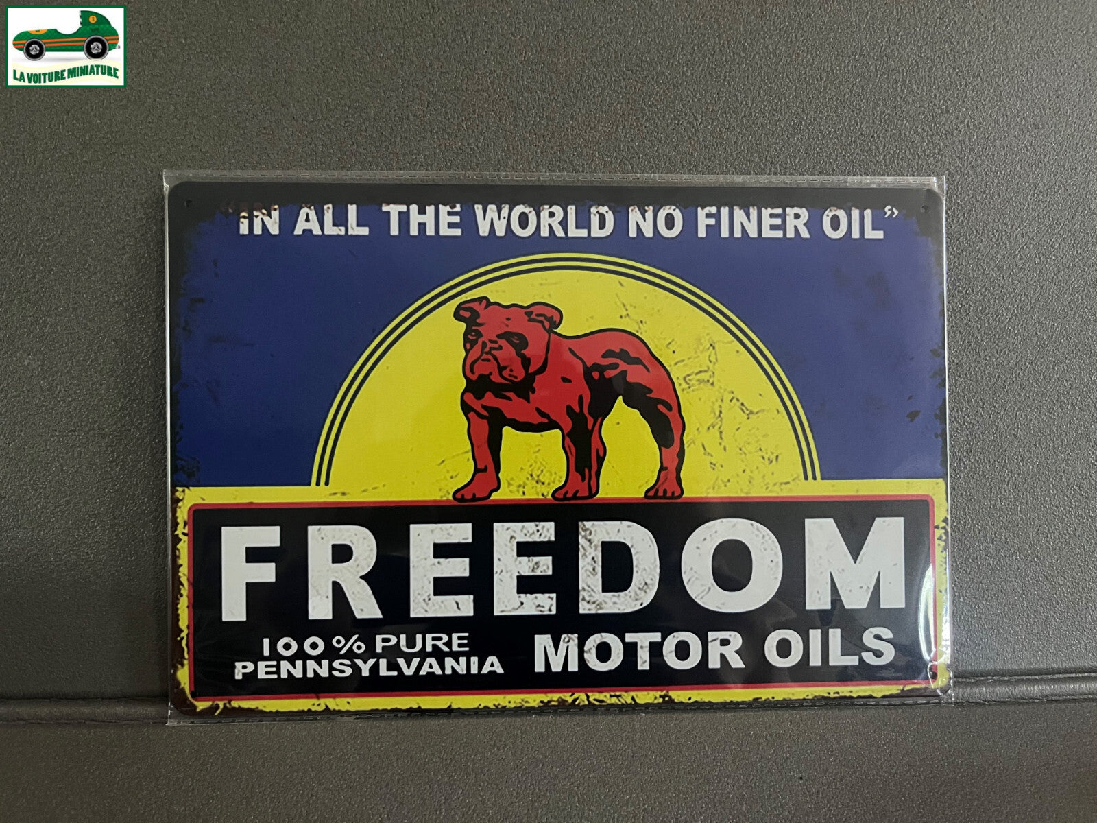 Plaque Métal Voiture Automobile Garage Huile Moteur Freedom 20 x 30 cm