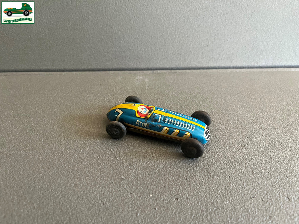 Ancienne Voiture Miniature Métal Tôle Course Atom Made in Japan