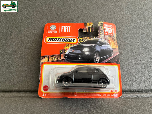 Voiture miniature 2019 Fiat 500 Turbo Matchbox 70 Years 1/64