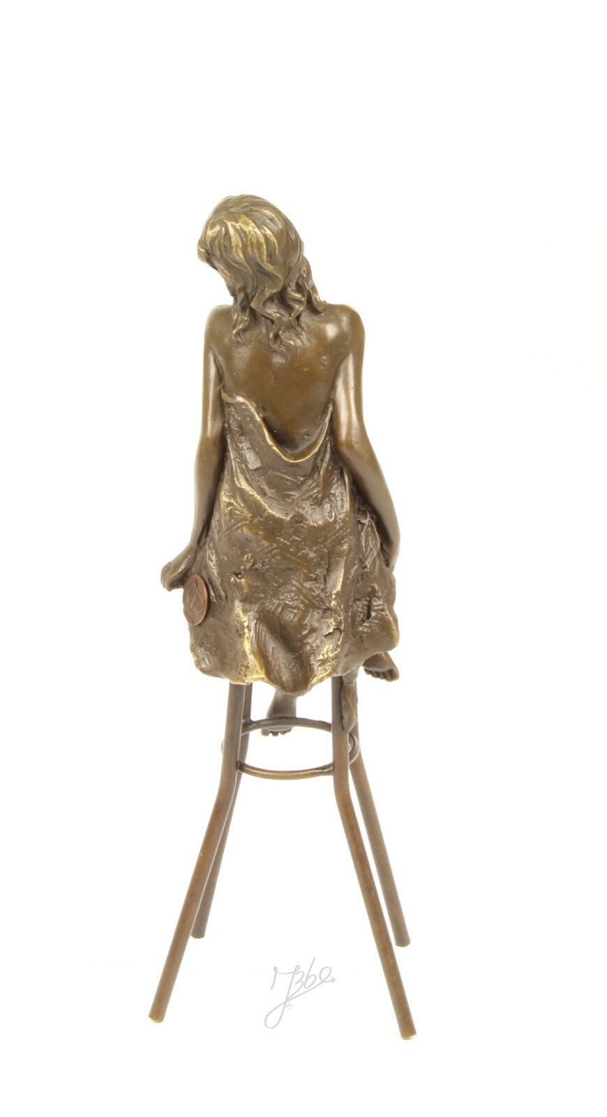 Statue Sculpture Bronze Art Déco Nouveau Femme Tabouret Bar DSBJ-13 Moderne