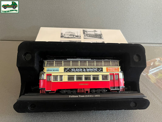 Voiture Miniature Tramway Feltham Tram UCC 1931 Ixo Atlas au 1/87