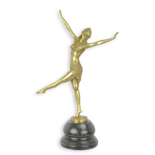 Statue Sculpture Bronze Art Déco Nouveau Femme Danseuse Palmyra DSDC-27 Moderne