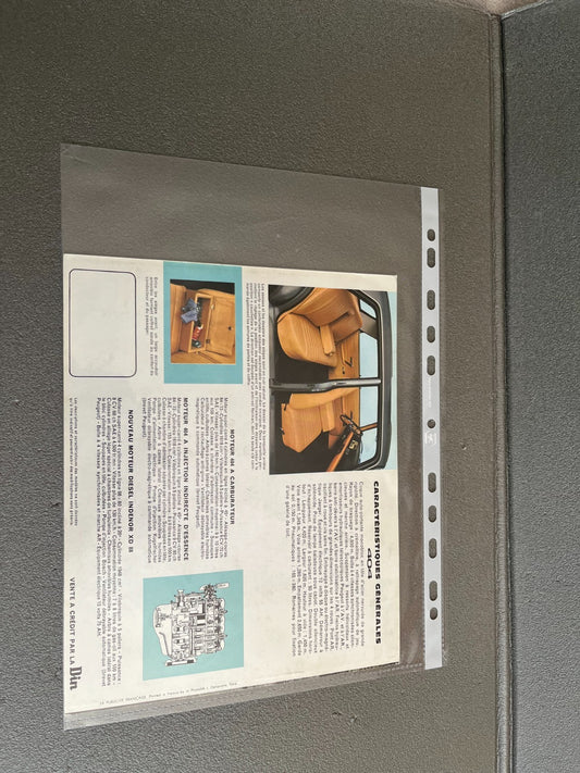 Ancien Dépliant Brochure Documentation Automobile Peugeot 404