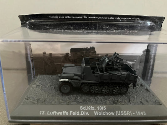 Miniature Militaire Char Tank Blindé Sd.Kfz. 10/5 13. Luftwaffe Altaya 1/72