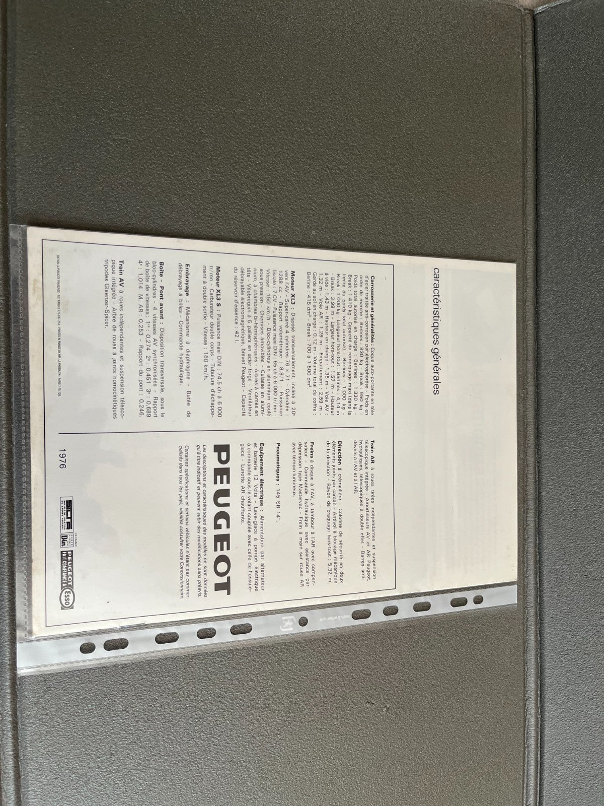 Ancien Dépliant Brochure Documentation Automobile Peugeot 304