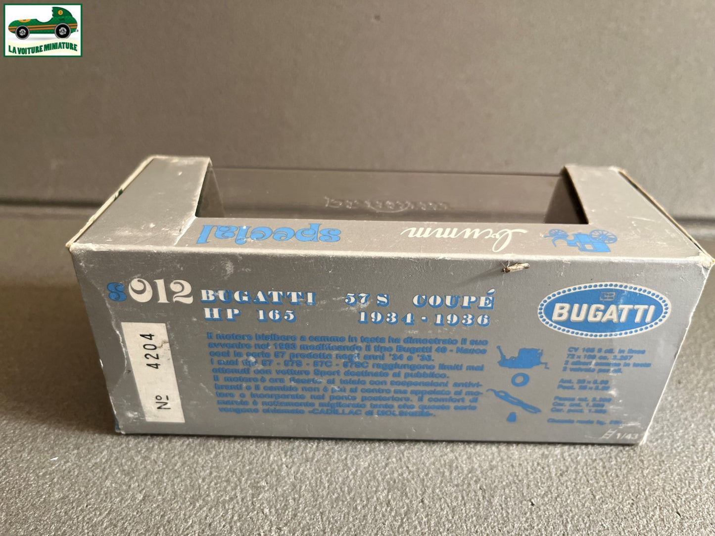 Voiture Miniature Bugatti 57 S Coupé Brumm Italy au 1/43