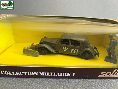 Voiture Miniature Militaire Citroen 15CV Traction FFI 6035 Solido 1/43