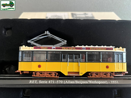 Voiture Miniature Tramway Ret Serie 471-570 1931 Ixo Atlas au 1/87