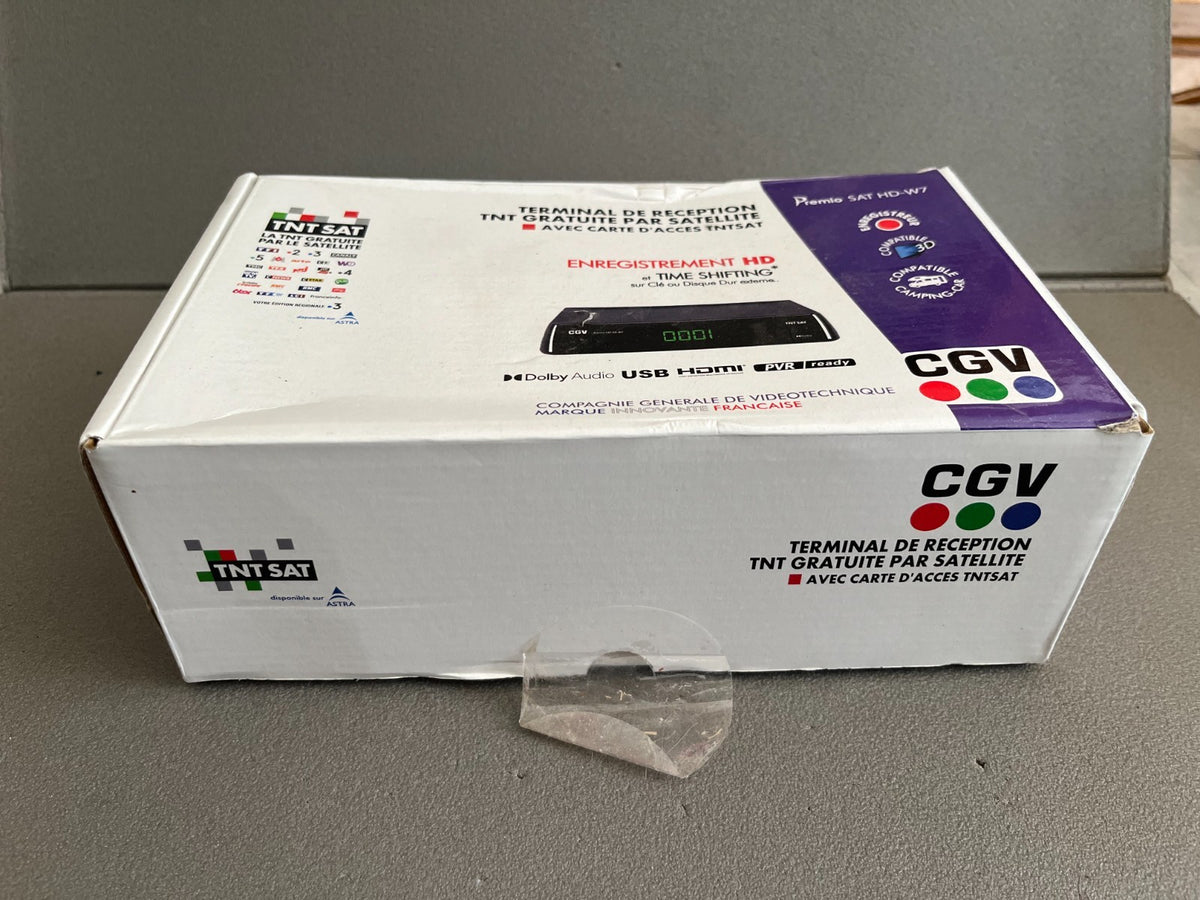 Décodeur TV HD Satellite TNTSat CGV Premio SAT HD-W7 Camping Car