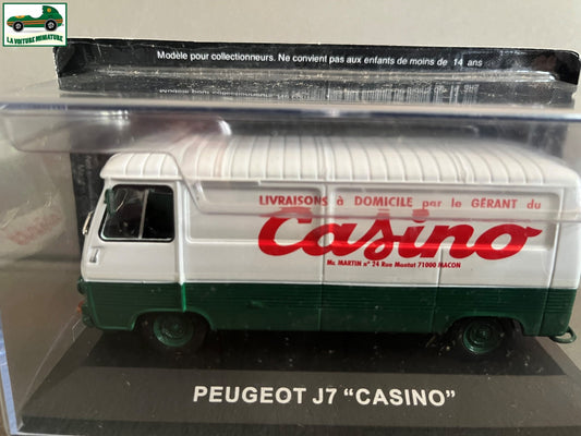 Voiture Miniature Camion Publicitaire Peugeot J7 Casino Ixo Presse au 1/43