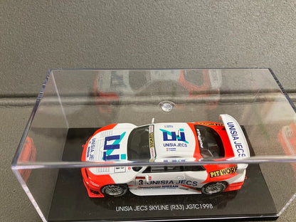 Voiture Miniature Nissan Unisia Jecs Skyline R33 JGTC 1998 Ebbro au 1/43