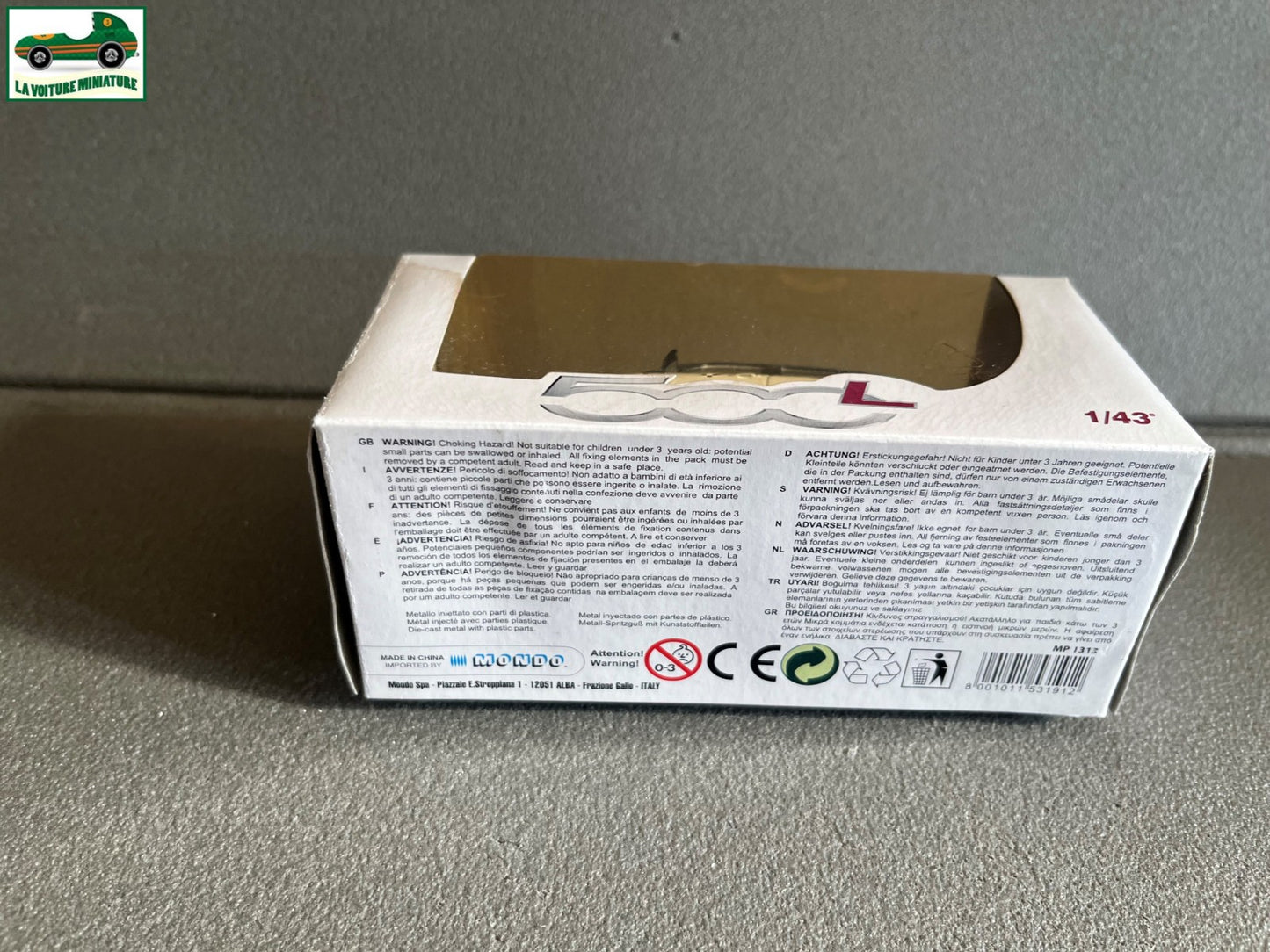 Voiture Miniature Fiat 500 L Location E Leclerc Mondo Motors au 1/43