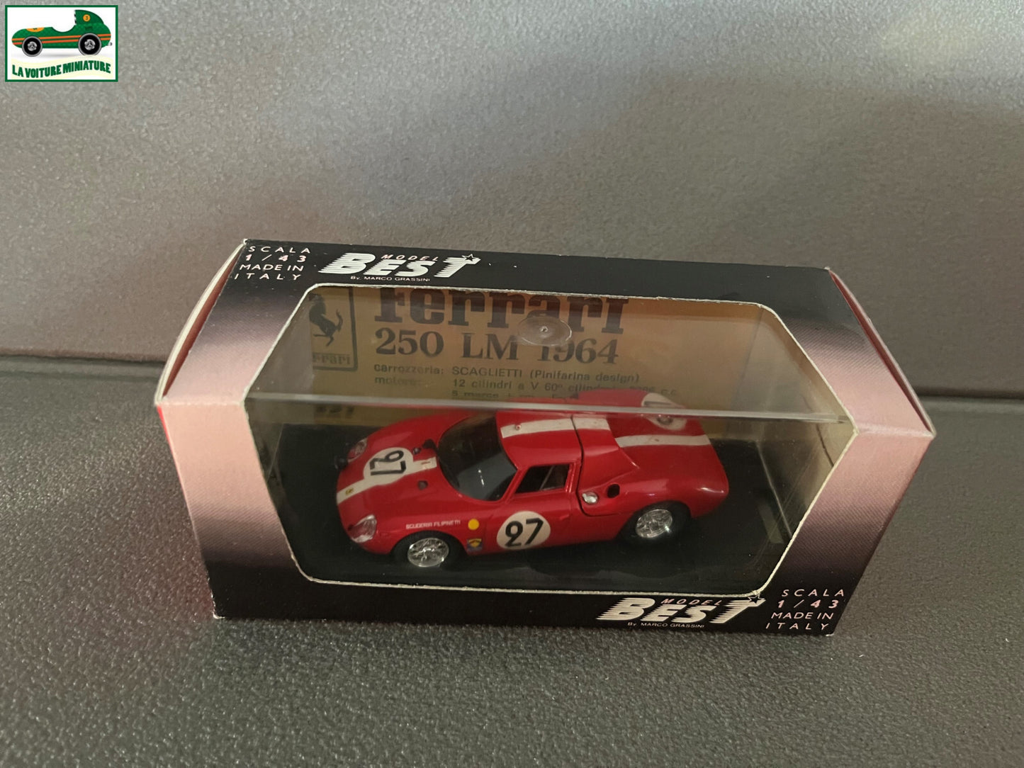 Voiture Miniature Ferrari 250 LM 1964 Le Mans 65 Best au 1/43
