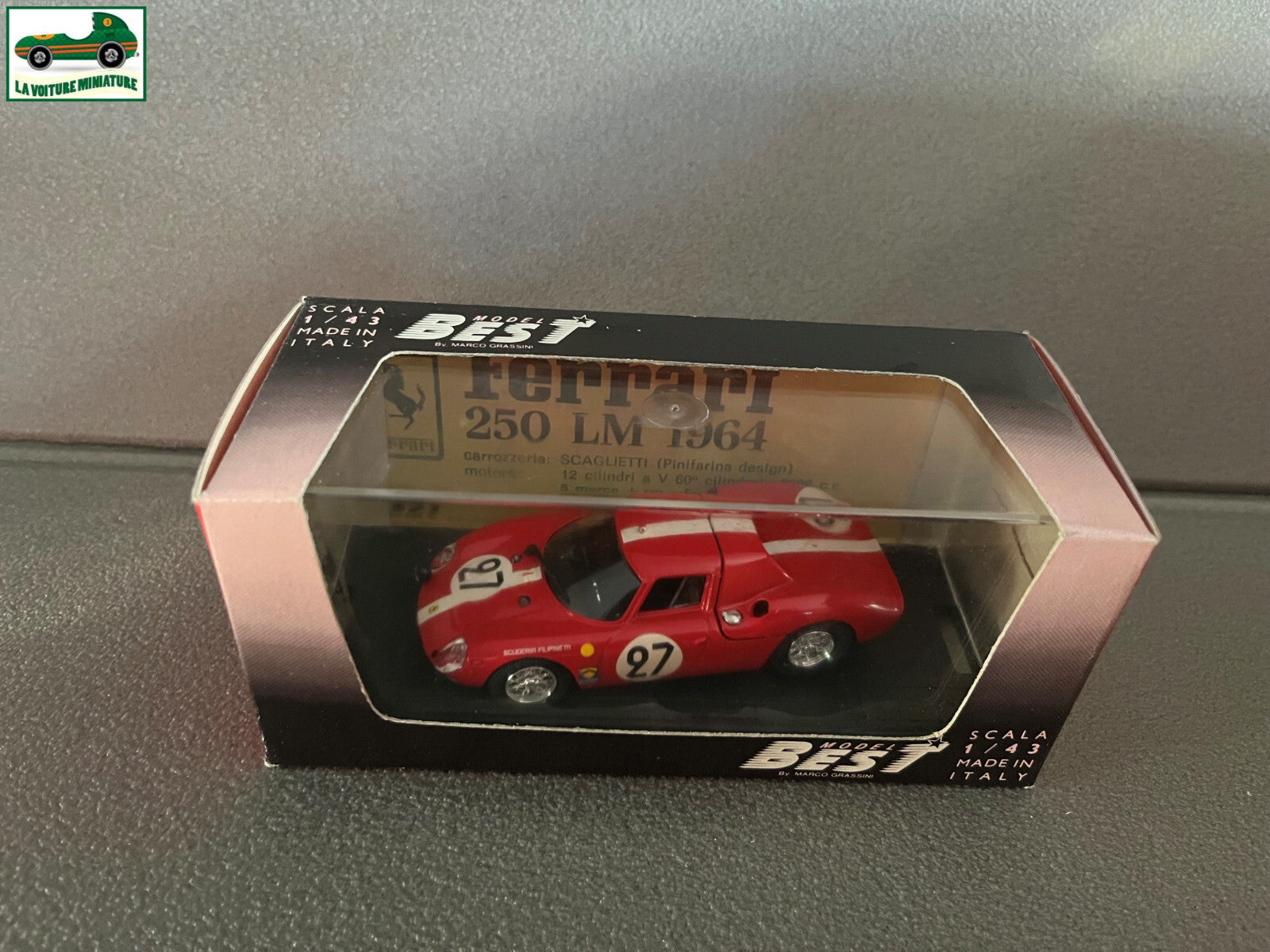 Voiture Miniature Ferrari 250 LM 1964 Le Mans 65 Best au 1/43