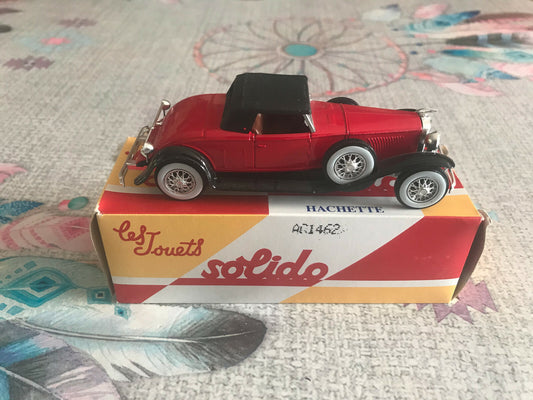 Voiture Miniature Duesenberg J Spider 1935 Solido Hachette au 1/43