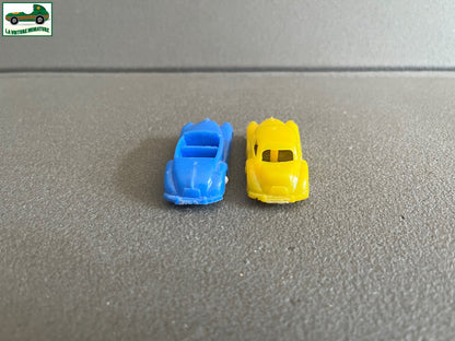 Ancienne Miniature Voiture Lot de 2 Premiere Serie Plastique Norev 1950 1/66