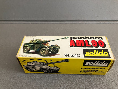 Ancienne Miniature Militaire Blindé char Panhard AML 90 240 Solido France 1/50