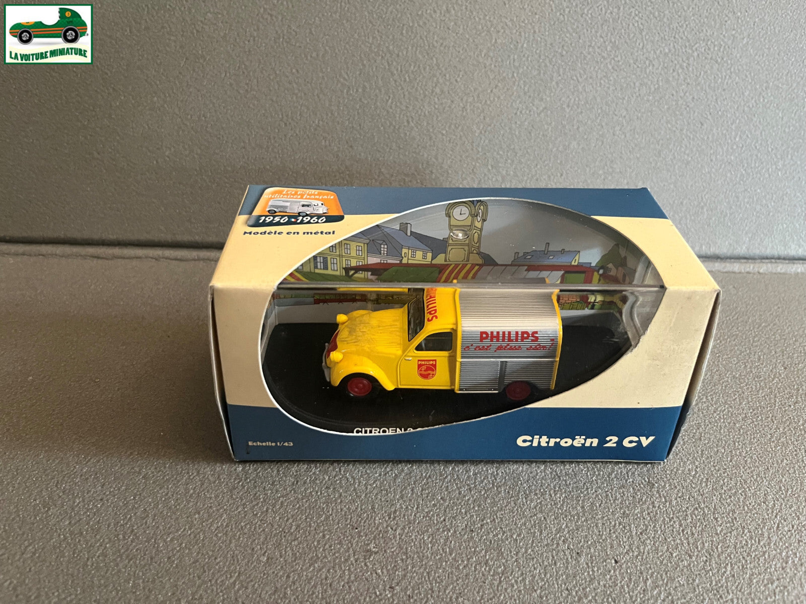 Voiture Miniature Utilitaire Citroen 2CV Camionnette Philips Atlas Eligor 1/43