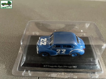 Voiture Miniature Renault 4CV Coupe des Alpes 1954 Eligor au 1/43
